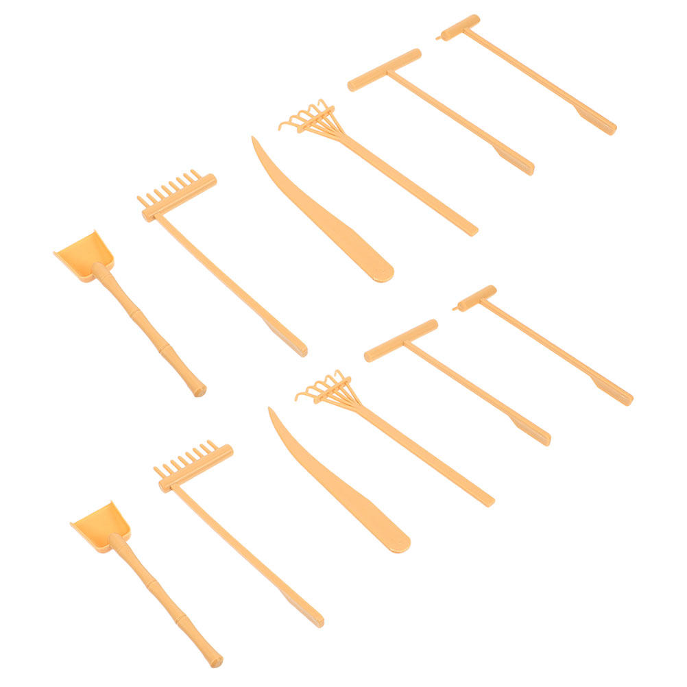 Gardening Tools Drawing - ชุดคราดทราย 2 ชุด อุปกรณ์ทำสวนเซน คราดพลาสติกขนาดเล็ก อุปกรณ์เสริมถาดทรายเซนที่สมบูรณ์แบบ
