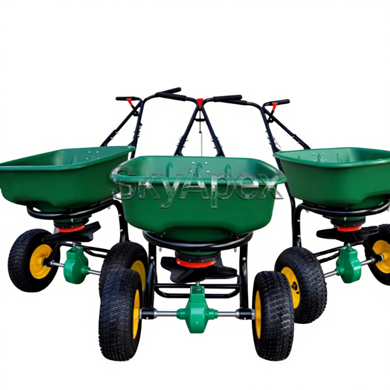 Grass Seed Spreader - เครื่องหว่านปุ๋ยแบบหมุนมือ สำหรับหว่านเมล็ดพันธุ์หญ้า ปุ๋ย และเกลือ กระจายได้อย่างสม่ำเสมอ