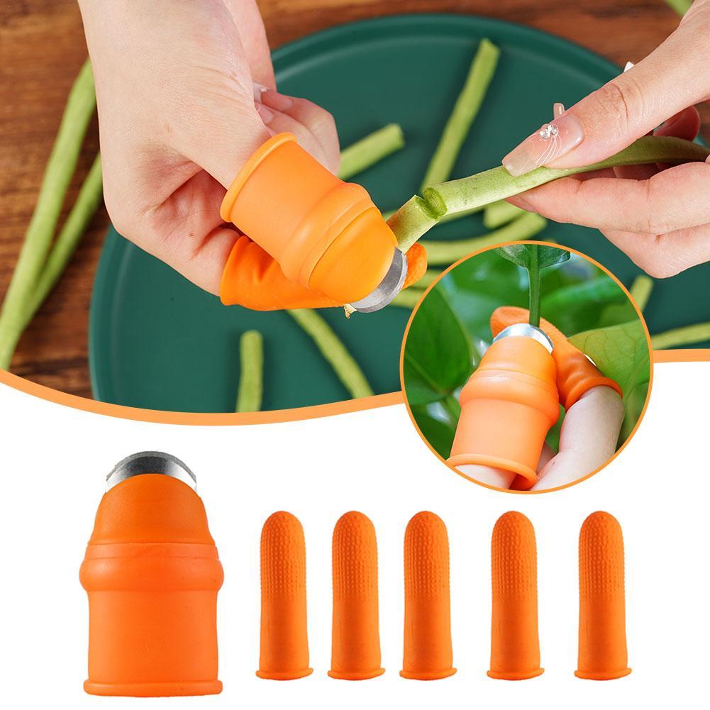 Harvest Knife Garden - มีดซิลิโคนป้องกันนิ้วใหม่ อุปกรณ์ป้องกันนิ้วสำหรับตัดผัก เก็บเกี่ยว ตัดแต่งกิ่งไม้ กรรไกรตัดต้นไม้ เครื่องมือทำสวน