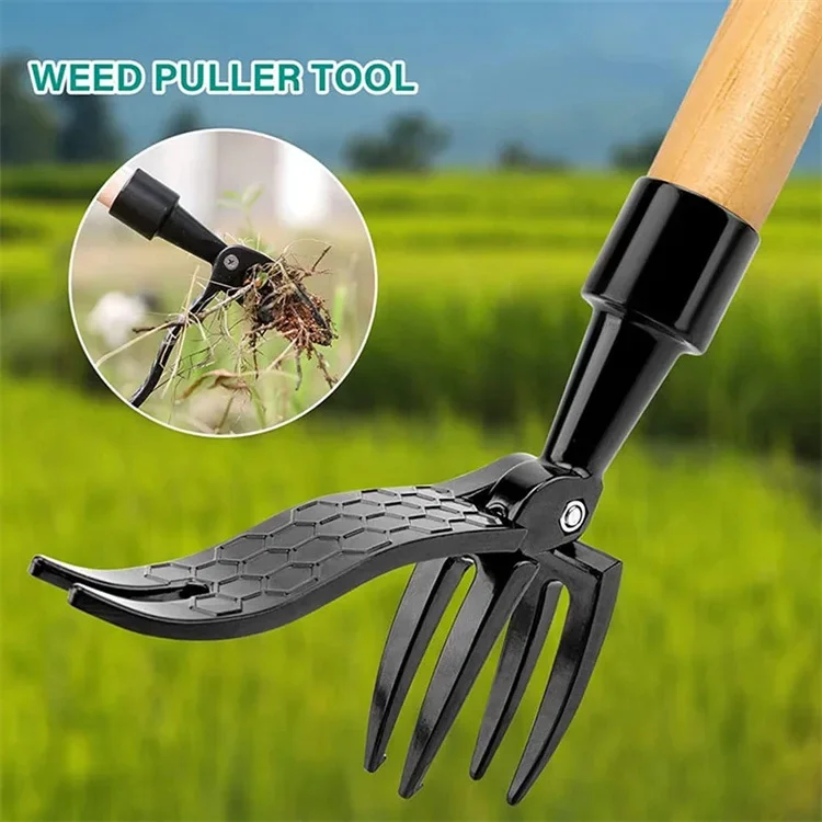 Grass Seed Spreader - Stand Up Weed Puller เครื่องมือพร้อมสกรูแบบพกพา Weeding