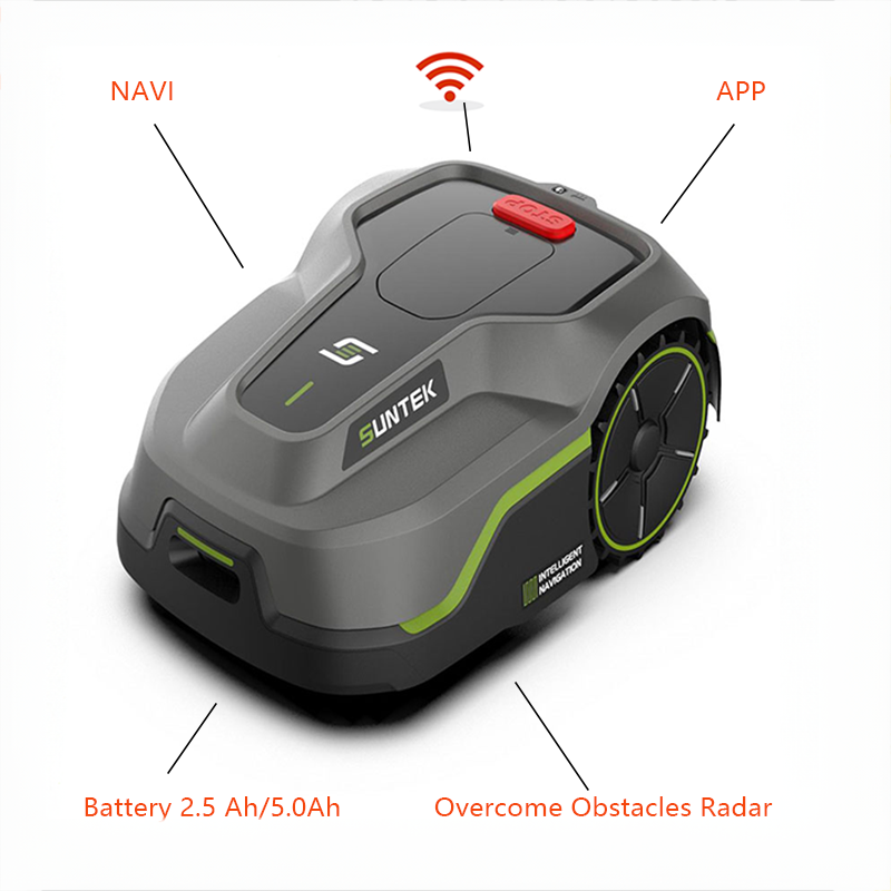 Gardening Tools Drawing - หุ่นยนต์ตัดหญ้าอัตโนมัติ NAVI HOME สำหรับใช้ในสวน ควบคุมด้วยรีโมทอัจฉริยะ สามารถวาดรูปทรงพื้นที่ทำงานได้