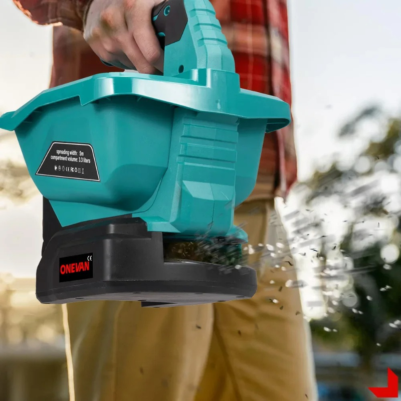 Grass Seed Spreader - 6 เกียร์อัตโนมัติปุ๋ย Spreader มือถือไฟฟ้าปุ๋ย Spreader หญ้าเมล็ดผักสวนเครื่องมือการเกษตร
