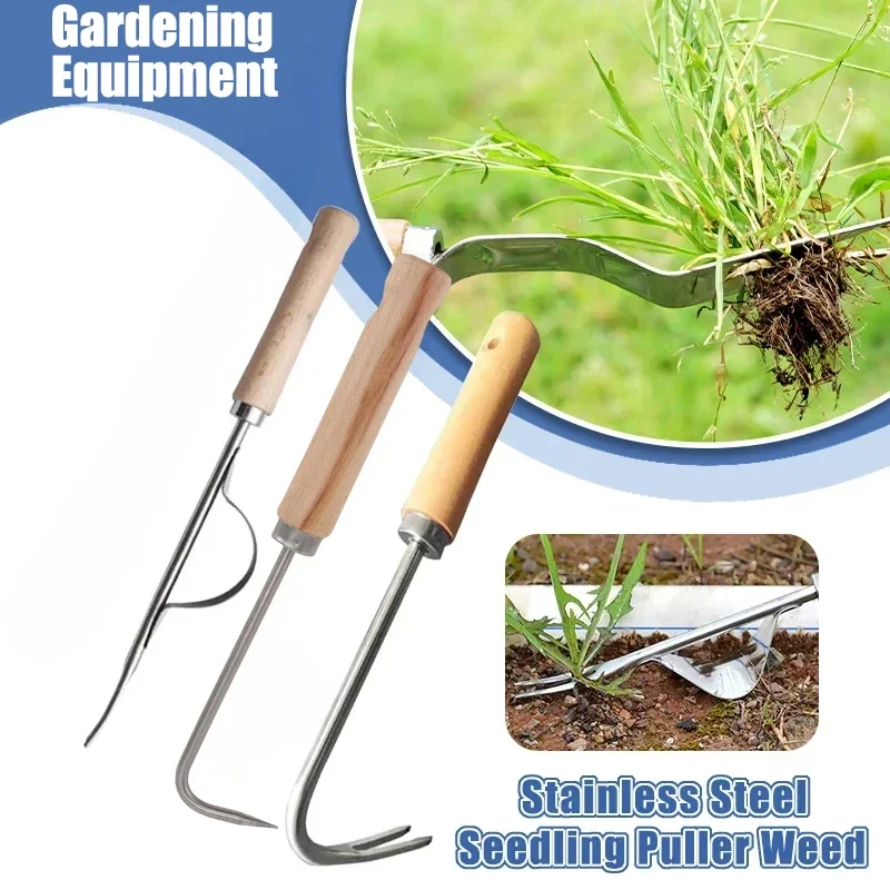 Grass Seed Spreader - สแตนเลสสวน Weeder คู่มือการกําจัดแบบพกพาเครื่องมือในครัวเรือน Weeder Root Puller