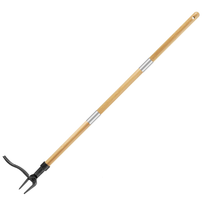 Gardening Tools Long Handle - 46 นิ้ววัชพืช PULLER เครื่องมือยาวจับไม้ไผ่ & 4