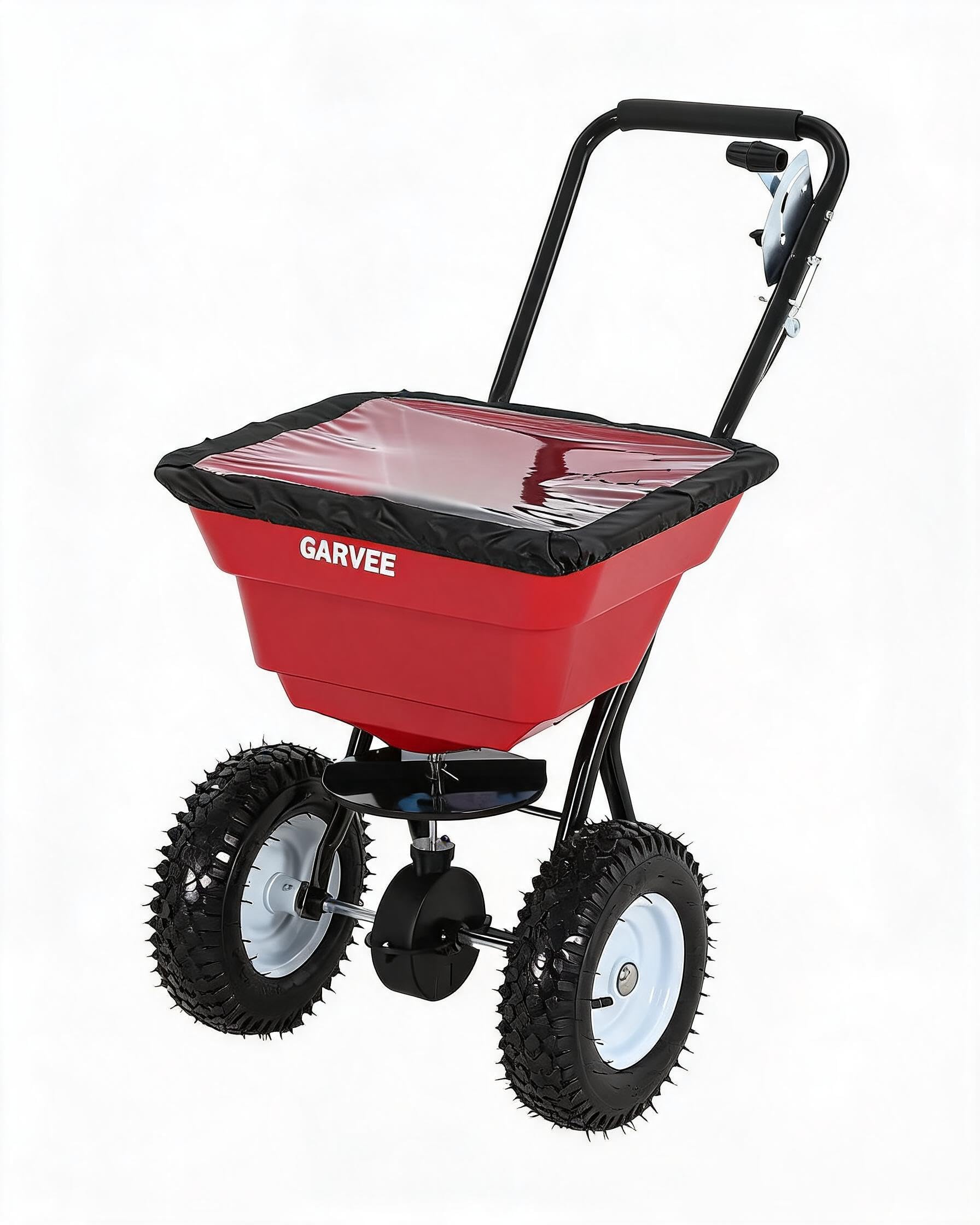 Grass Seed Spreader - เครื่องหว่านปุ๋ยแบบเข็น 80 ปอนด์ พร้อมความกว้างในการหว่าน 12 ฟุต