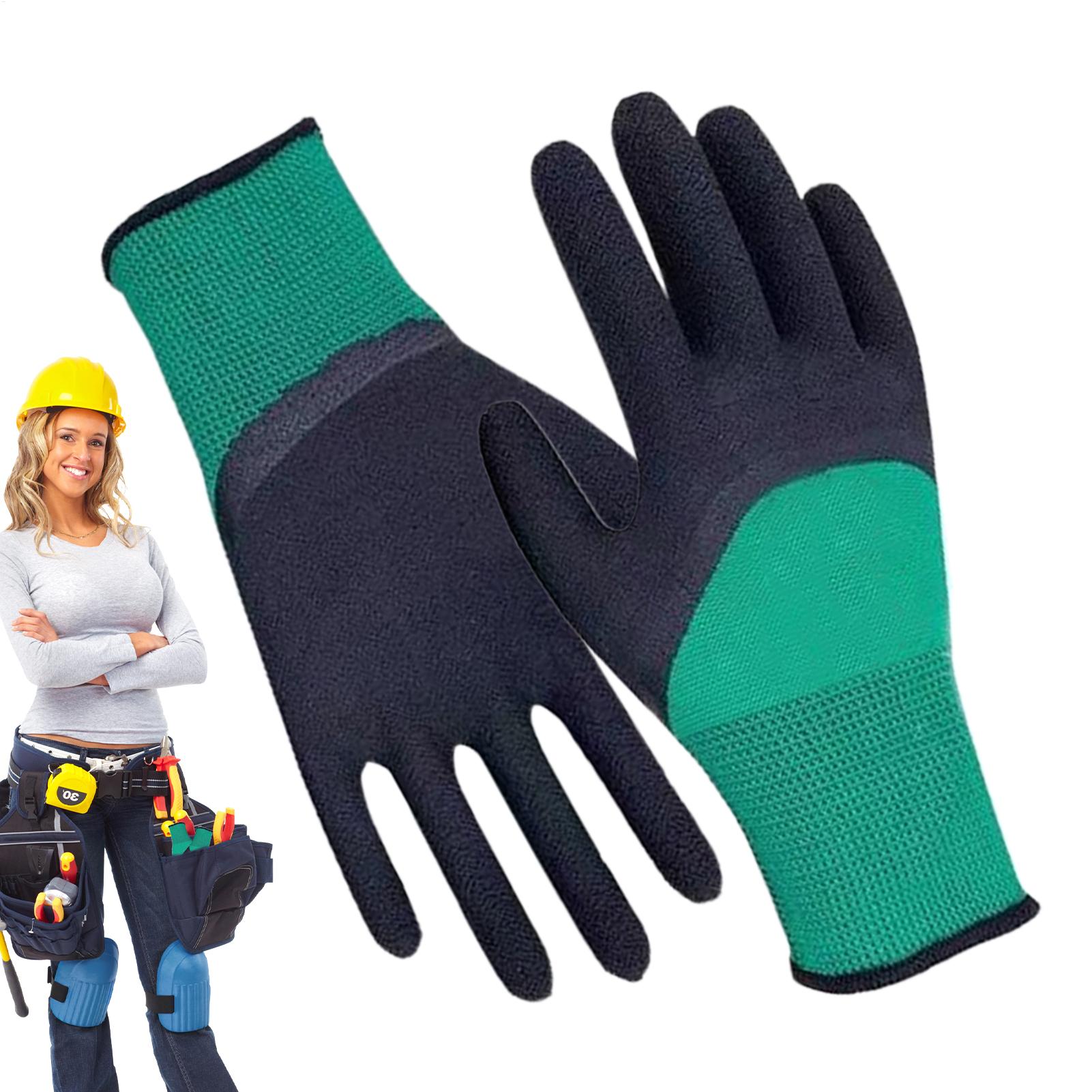 Gardening Tools For Women - 1 คู่ถุงมือทำสวนสำหรับผู้หญิง ถุงมือทำสวน ทนต่อการเจาะทะลุ ป้องกันหนาม กันน้ำ