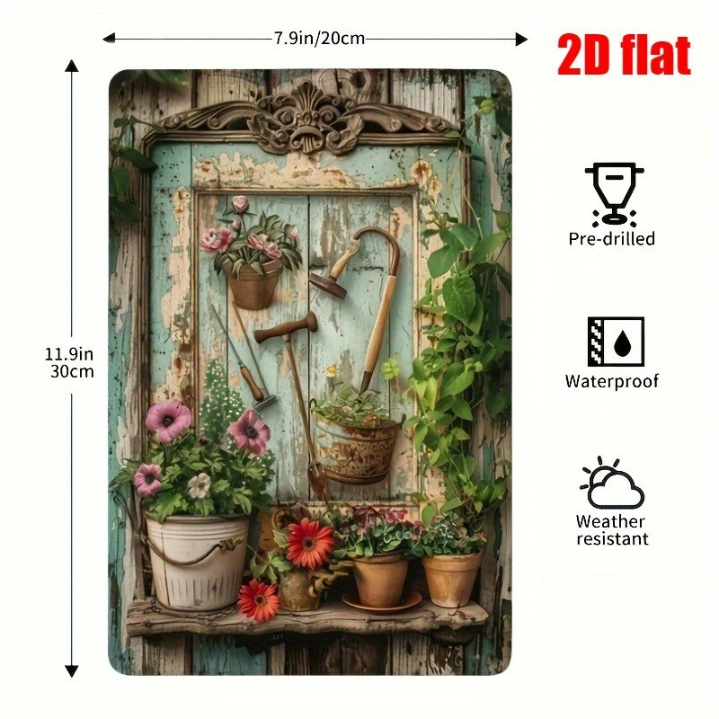 ป้ายโลหะลายดอกไม้สไตล์วินเทจ ข - Gardening Tools Vintage บทวิจารณ์และราคา