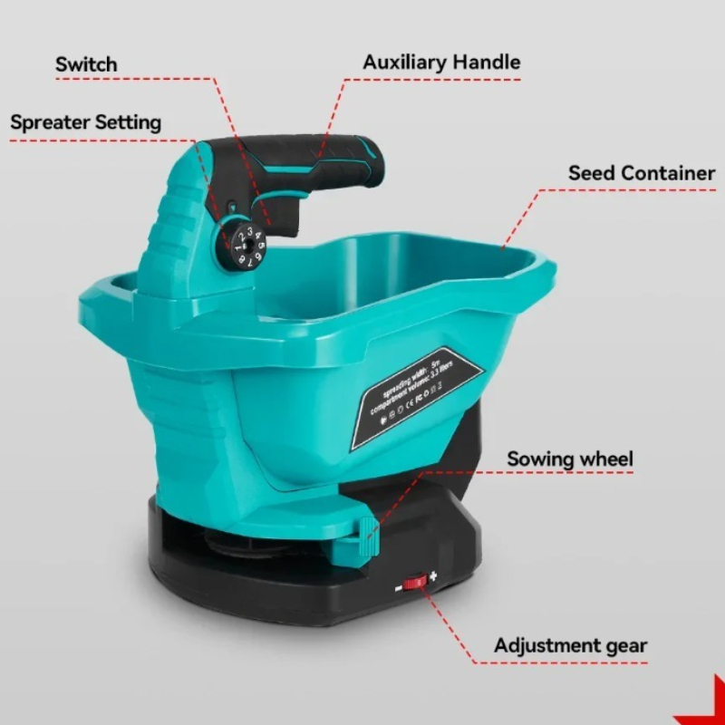 6 เกียร์อัตโนมัติปุ๋ย Spreader - Grass Seed Spreader บทวิจารณ์และราคา