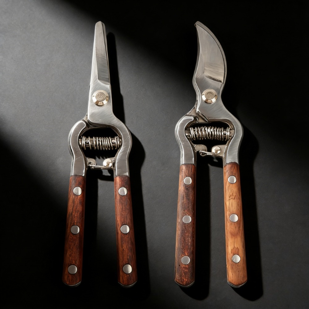 กรรไกรตัดแต่งกิ่งไม้ด้ามไม้แบบ - Gardening Tools Vintage บทวิจารณ์และราคา