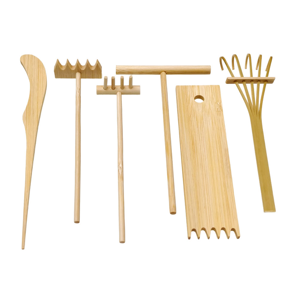 ชุดเครื่องมือคราดทรายไม้ไผ่ 6  - Gardening Tools Drawing บทวิจารณ์และราคา